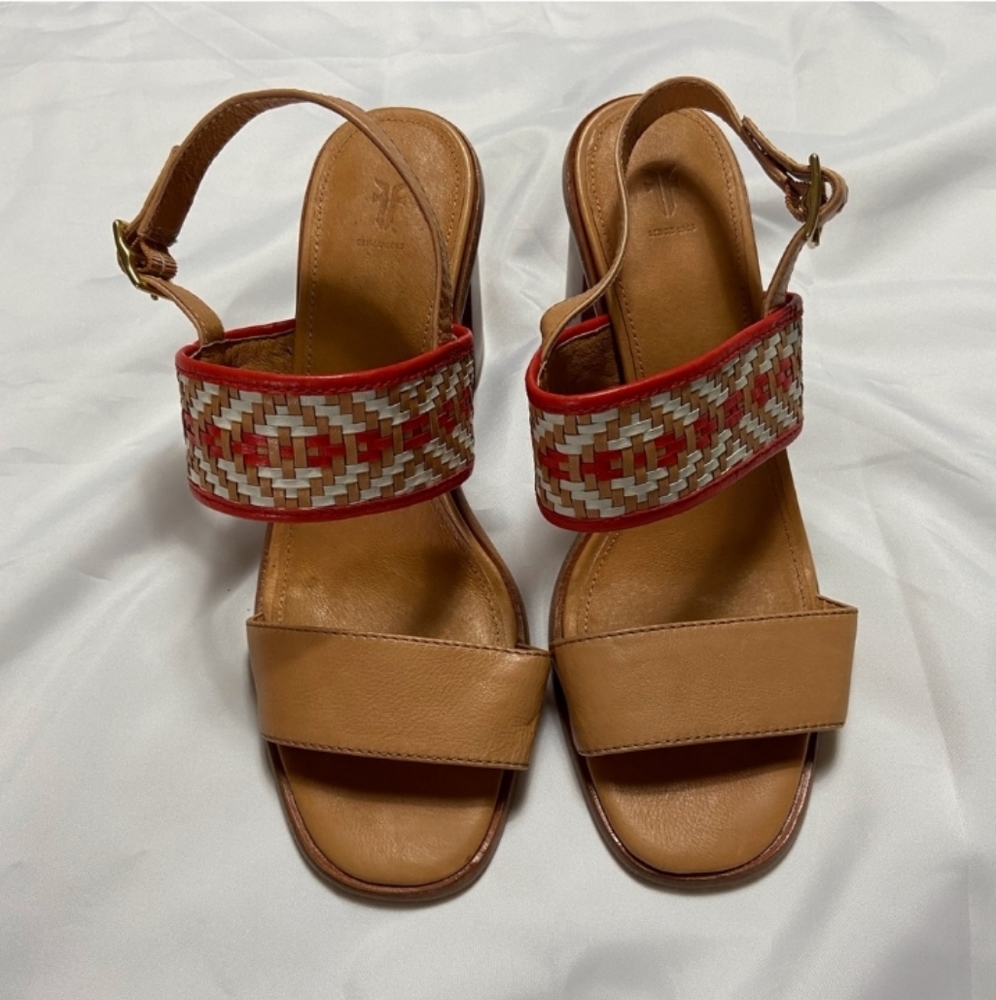 FINAL PRICE Frye Amy Woven Leather Sandal - Picture 3 of 8